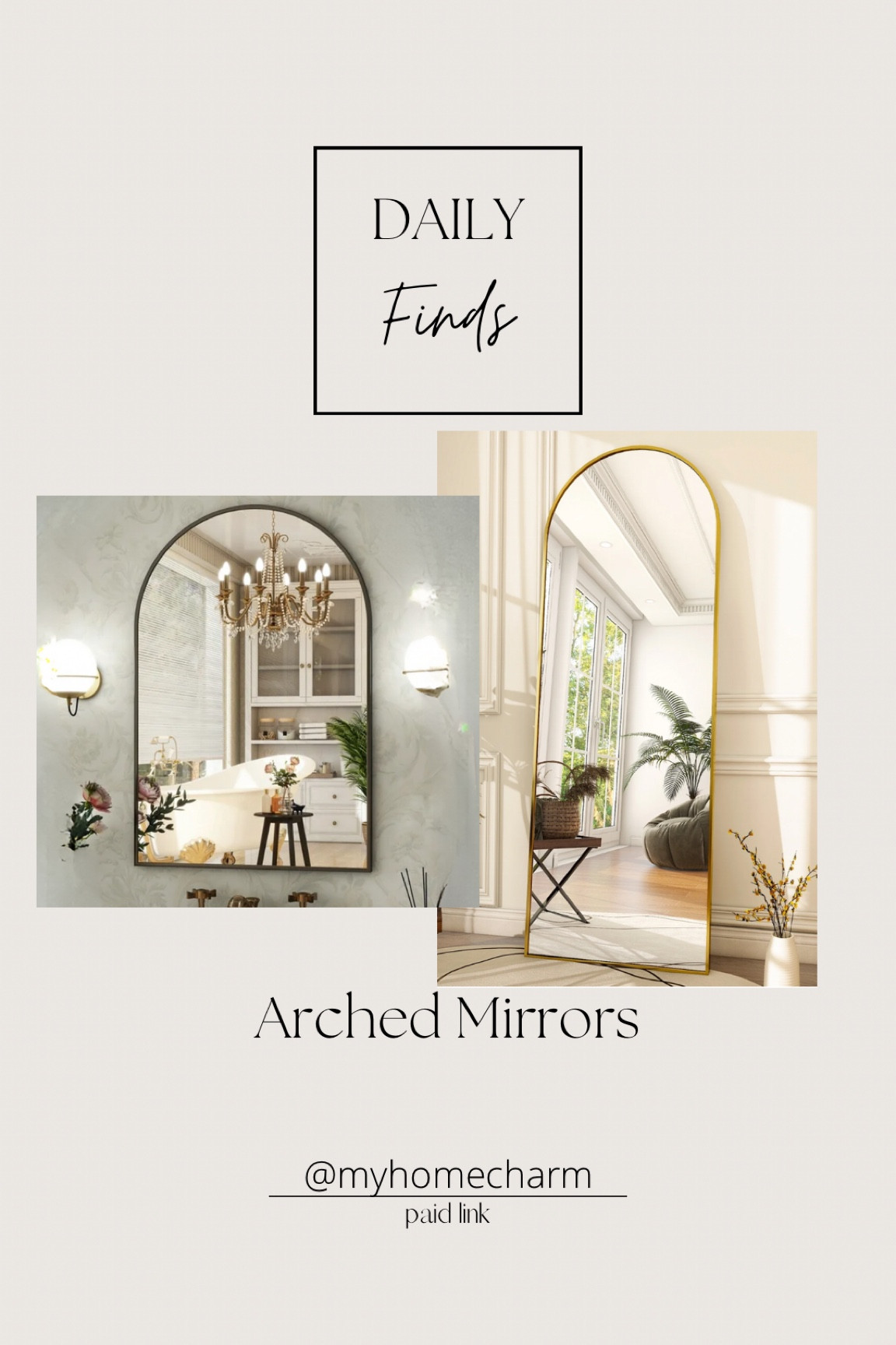 Arched Mirror

Full sized mirrors, black arched mirror, gold mirror, sale

#LTKFindsUnder50 #LTKHome