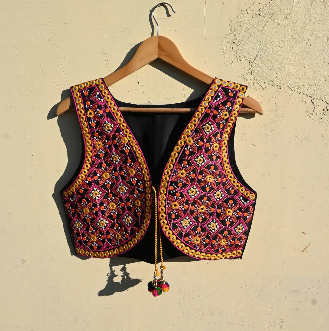 Indian Jacket, Embroidered Vintage Kutch Jacket, Women Vest Koti, Handmade Women Waistcoat, Tradi... | Etsy (US)