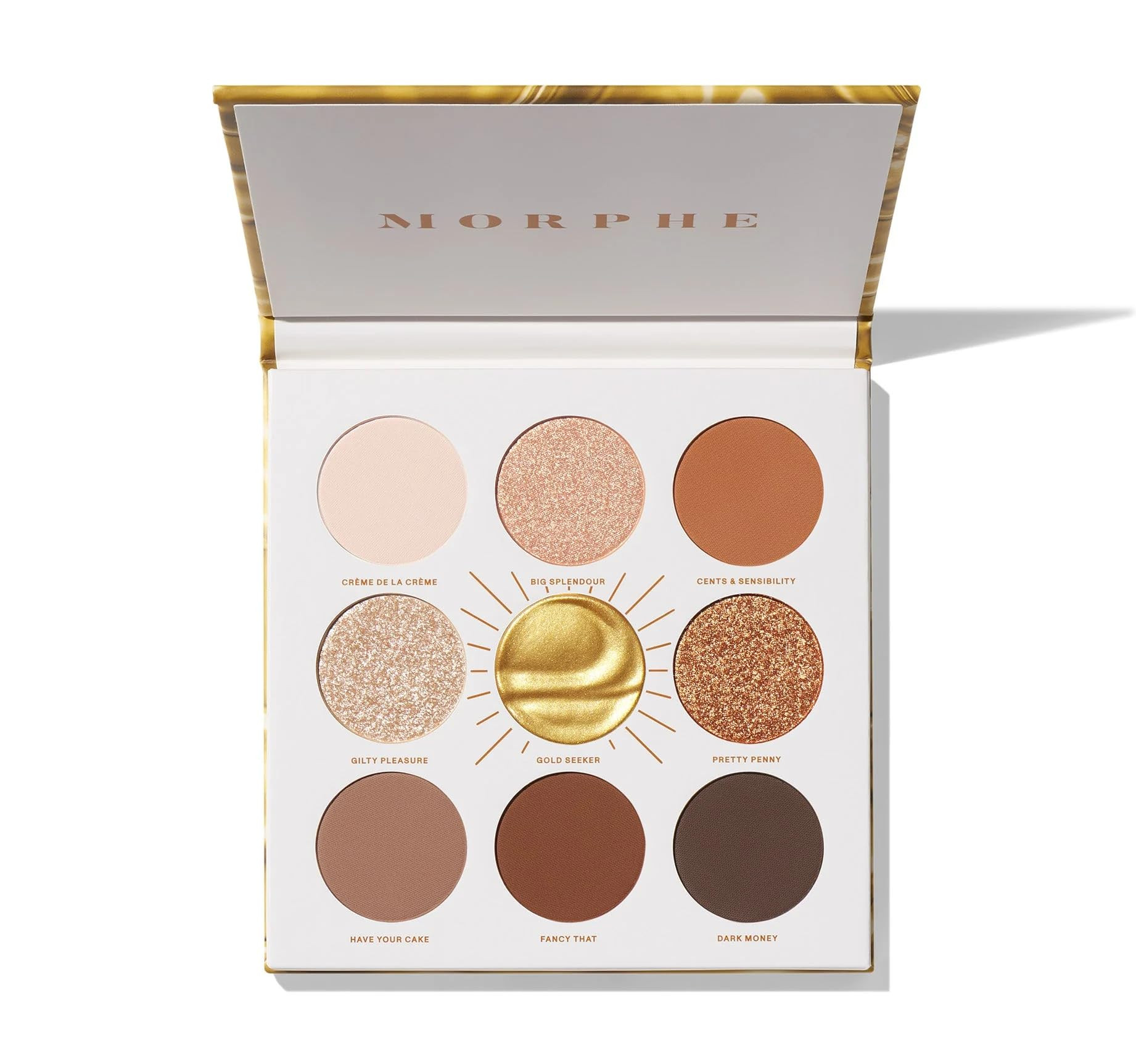 Morphe Rich & Foiled Eyeshadow Palette - Gold Seeker - Ultra-Pigmented Metallics for Bold, High-Impact Eye Looks (0.35 oz) | Amazon (US)