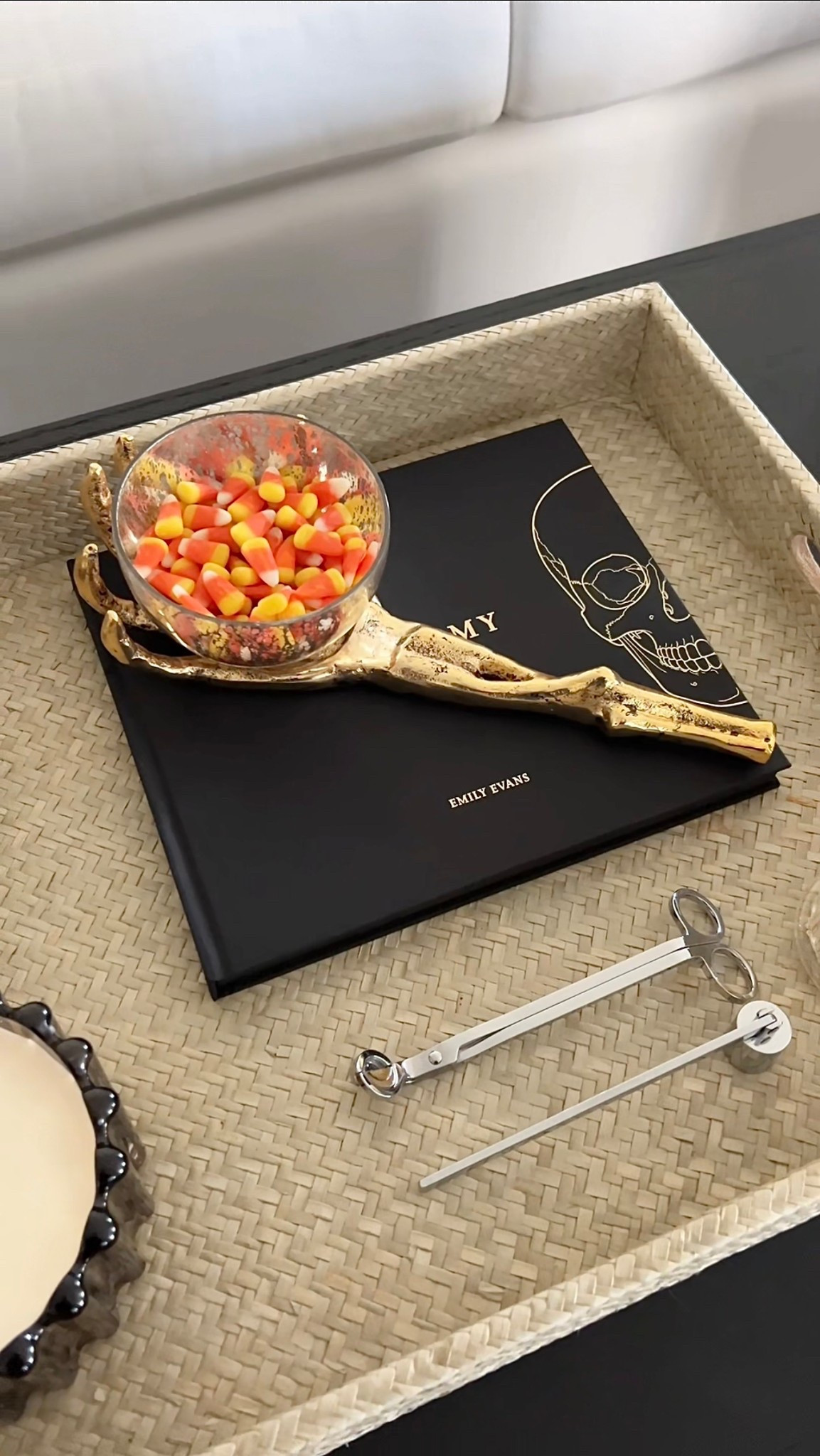 Spooky coffee table styling 🕸️ 

#LTKHome #LTKSeasonal