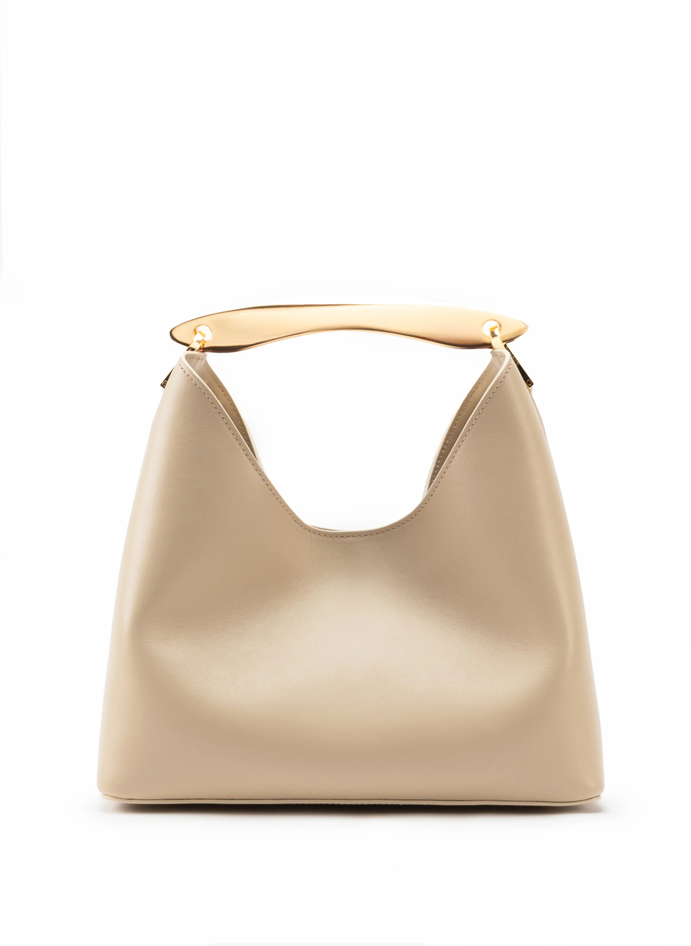 Boomerang Leather Beige - Leather Handbags for Women - Elleme | Elleme