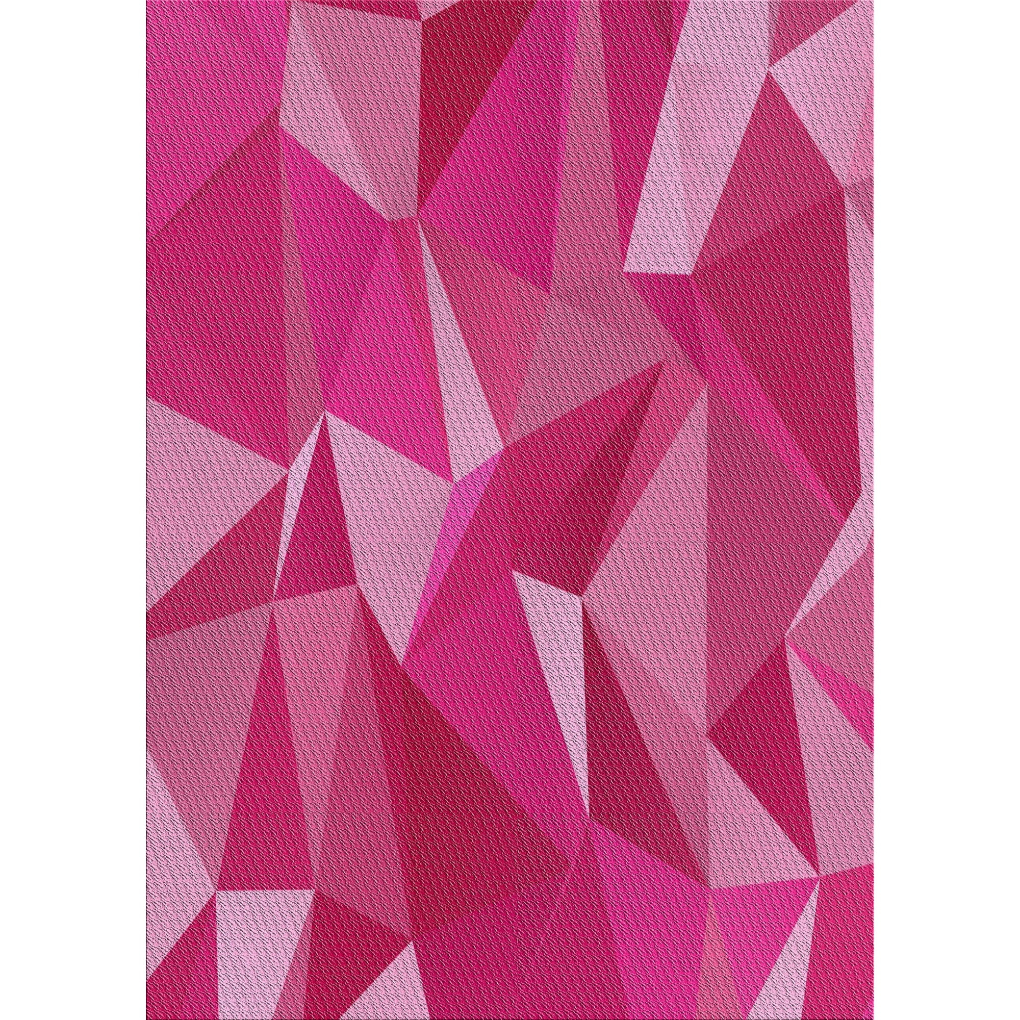 Ahgly Company Machine Washable Indoor Rectangle Transitional Dark Hot Pink Area Rugs, 8' x 10' | Walmart (US)
