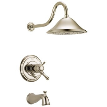 Delta Cassidy Thermostatic Polished Nickel 2-handle Single Function Round Bathtub and Shower Fauc... | Lowe's