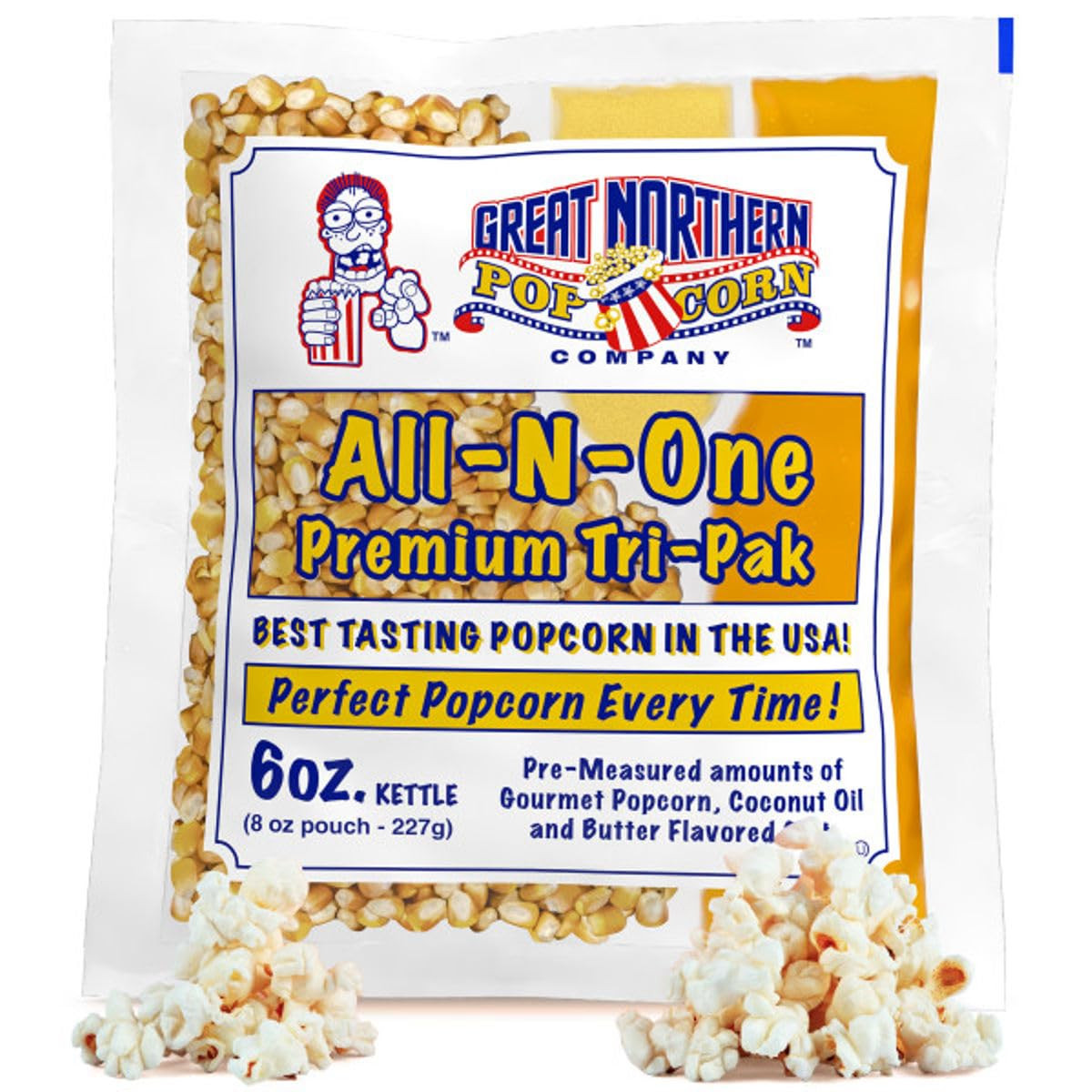 Case of 12 Popcorn Packs - All-In-One Kit with 6-Ounces of Pre-Measured Kernels, Salt, and Oil Pa... | Amazon (US)