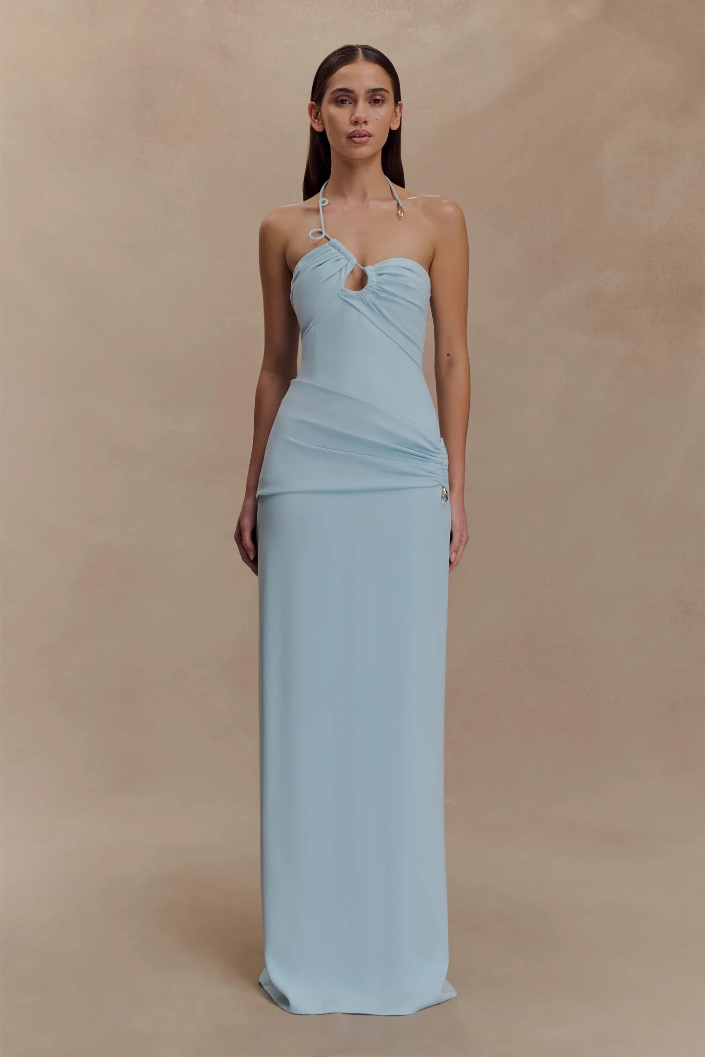 Lalia Teardrop Maxi Dress - Powder Blue | MESHKI US