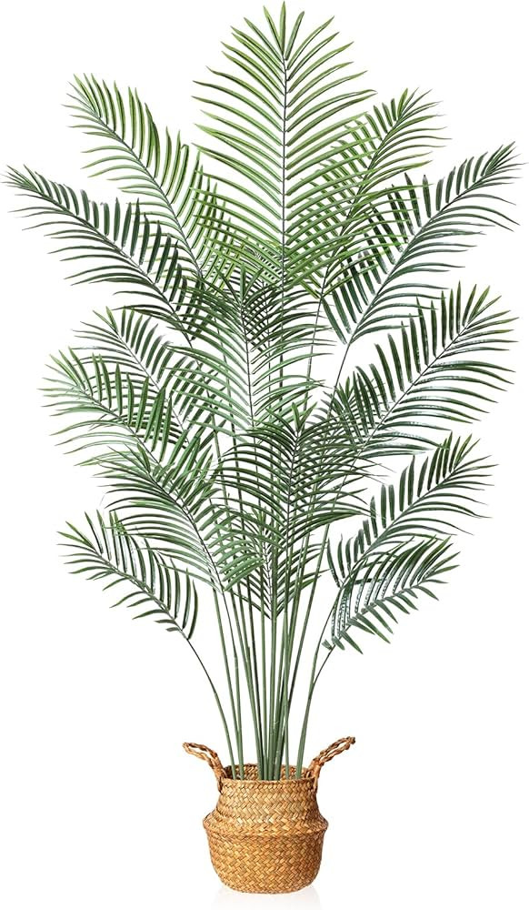 MOSADE Artificial Areca Palm Tree 6.5Feet Fake Tropical Palm Plant and Handmade Seagrass Basket, ... | Amazon (US)