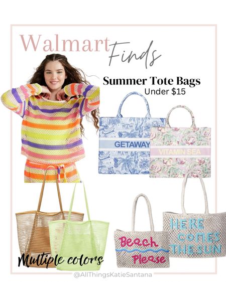 Walmart New Arrivals! @walmart the cutest summer tote bags and swim cover up #walmartfashion #springfashion #summerstyle 

#LTKswim #LTKSpringSale #LTKfindsunder50