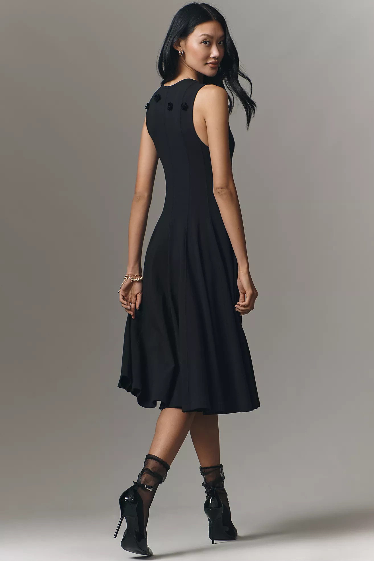 Maeve Sleeveless Embellished Midi Dress | Anthropologie (US)