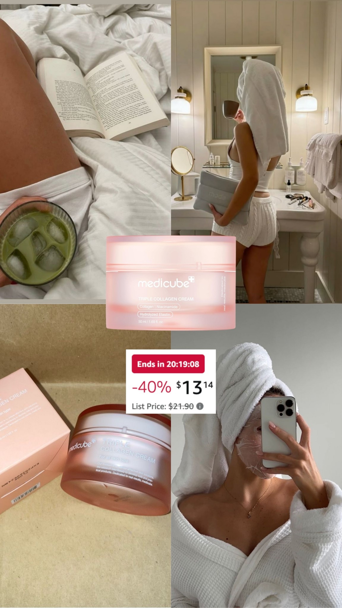 the secret to that bouncy, glass-skin glow. ✨ the medicube triple collagen cream is currently 40% off and it is a total game changer for hydration. i love using this during my morning routine to prep my skin for a flawless makeup day. grab it while the deal lasts!

#LTKselfcare #LTKgrwm