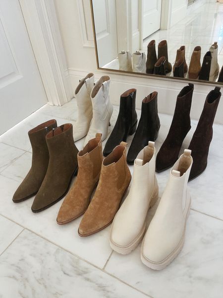 Neutral booties for fall.