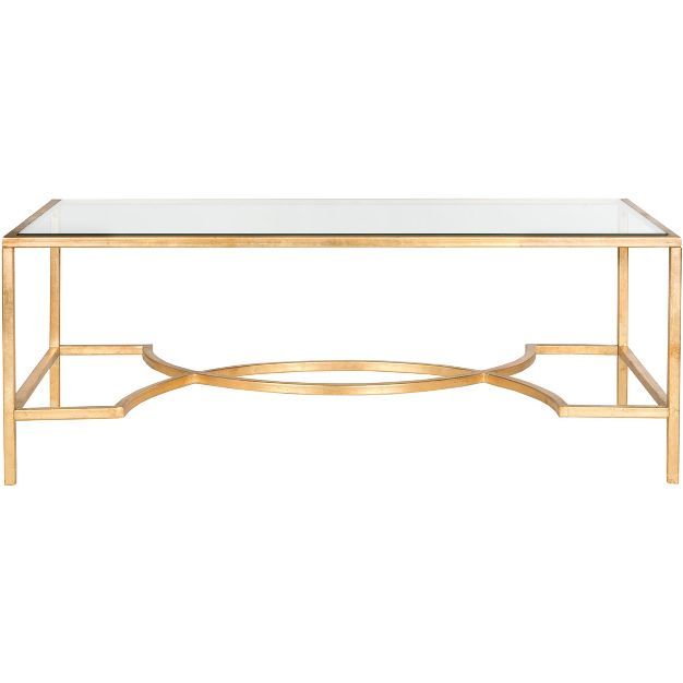 Inga Coffee Table - Gold/Glass - Safavieh | Target