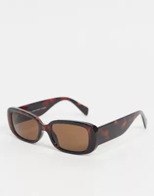 Weekday Run oval sunglasses in tortoiseshell | ASOS (Global)
