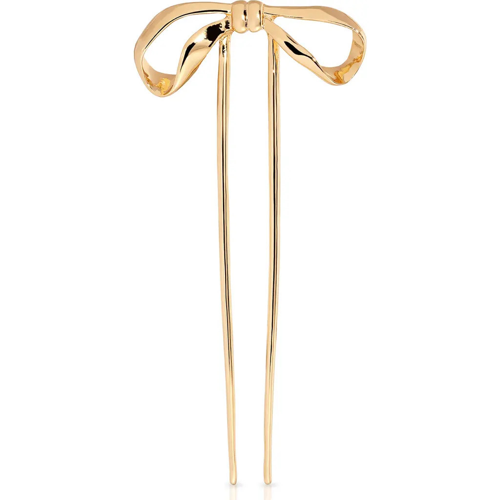 Ettika Bow Organica Hair Pin in Gold at Nordstrom | Nordstrom