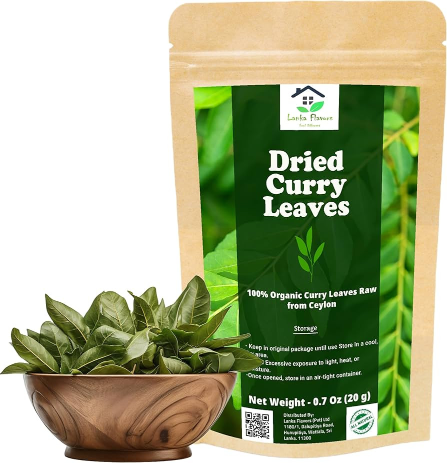 Dried Curry Leaves 0.7 Oz (20 g) Whole Herbs Leaf for Asian Spices Food Organic Natural Air Dried... | Amazon (US)