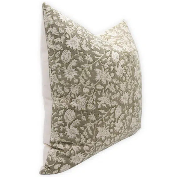 Nagina Floral Duck Canvas Indoor/Outdoor Reversible Pillow Cover | Wayfair North America