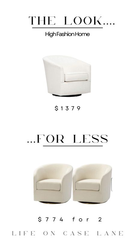 The look for less, save or splurge, rh dupe, furniture dupe, dupes, designer dupes, swivel chair, accent chair, living room chair