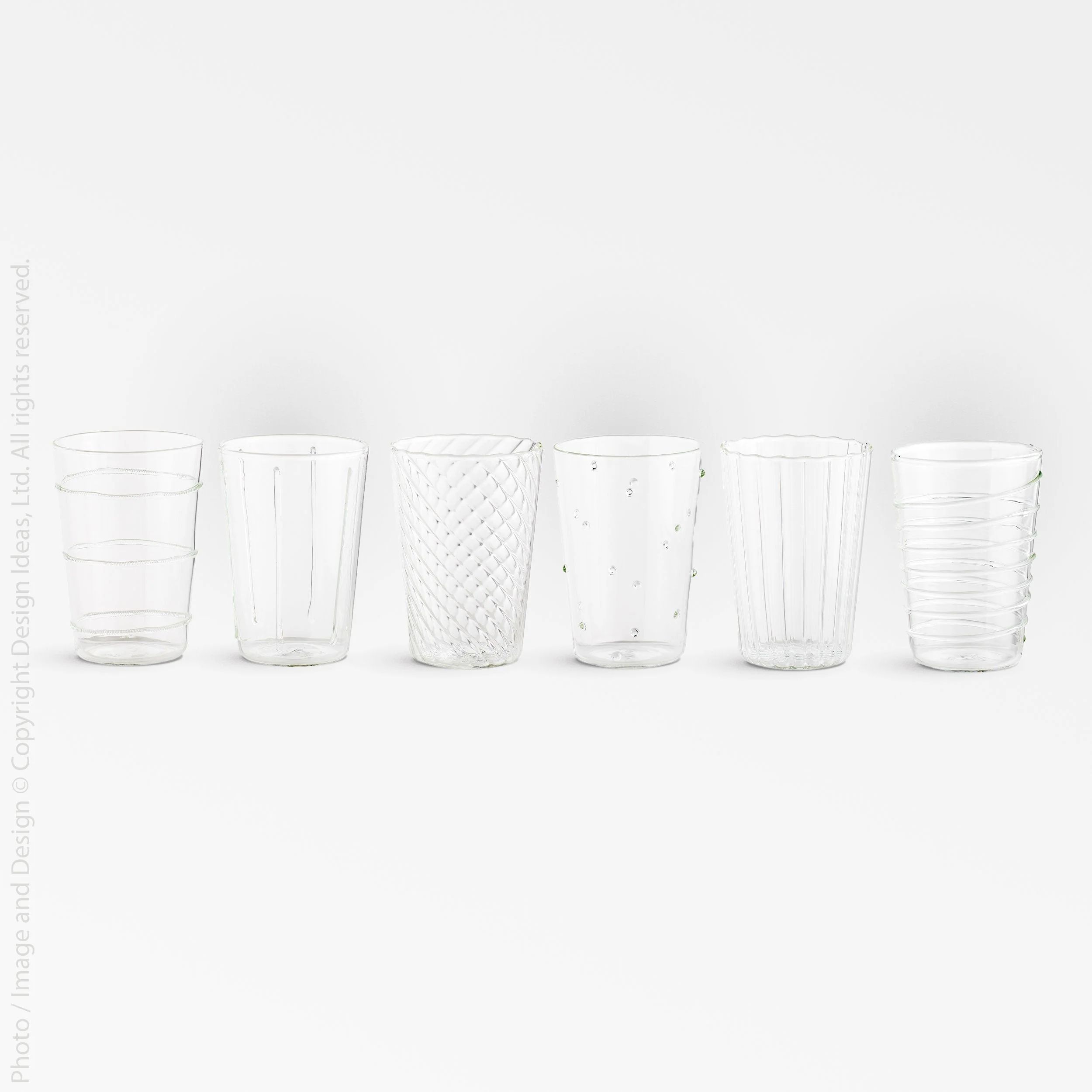 Livenza™ Mould Blown Borosilicate Glass Drinking Glasses (9.8 oz.: set of 6) | Texxture Home