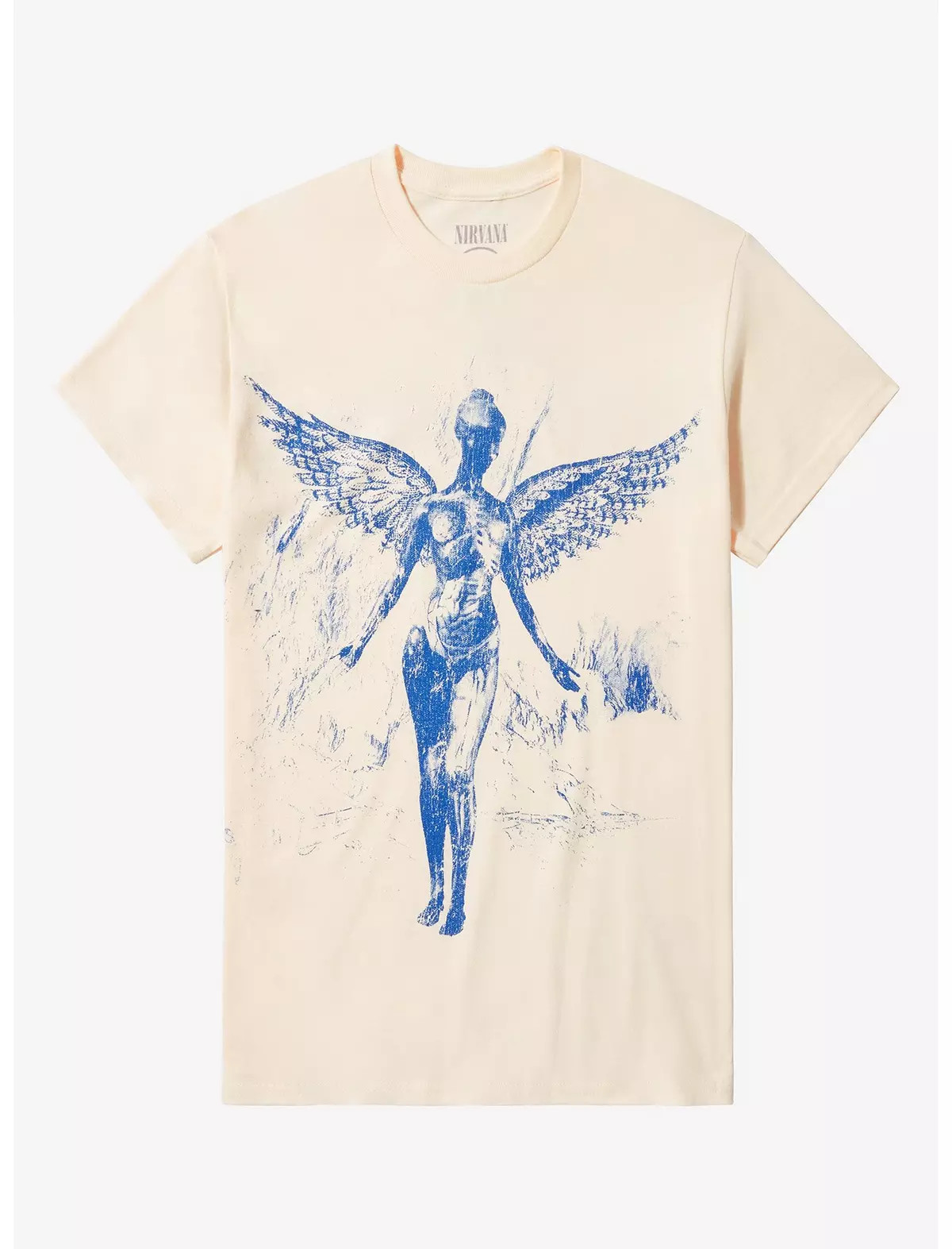 Nirvana Blue In Utero Angel Boyfriend Fit Girls T-Shirt | Hot Topic