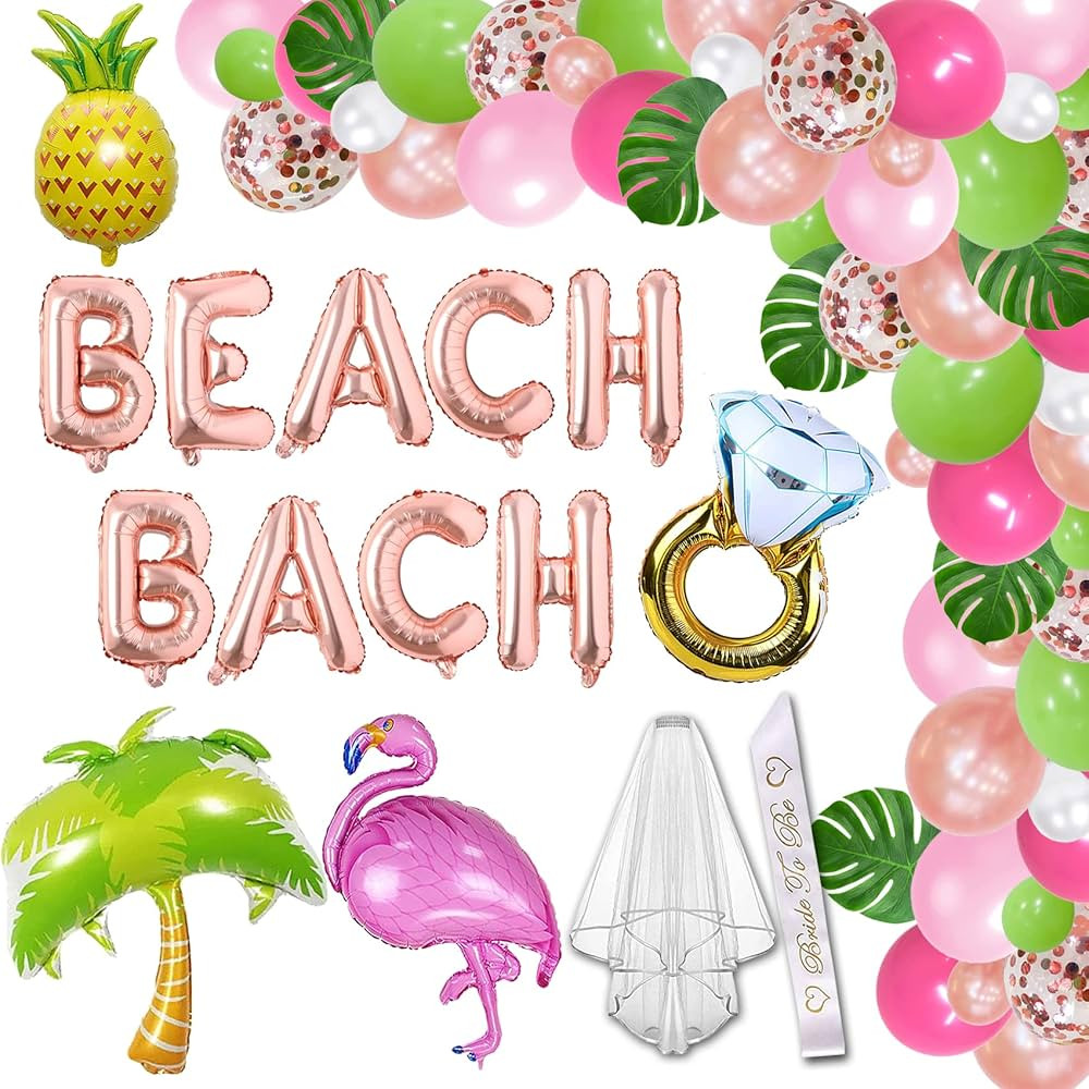 Beach Bachelorette Party Decorations, Hawaii Luau Tropical Bachelorette Party Decorations Hawaiia... | Amazon (US)