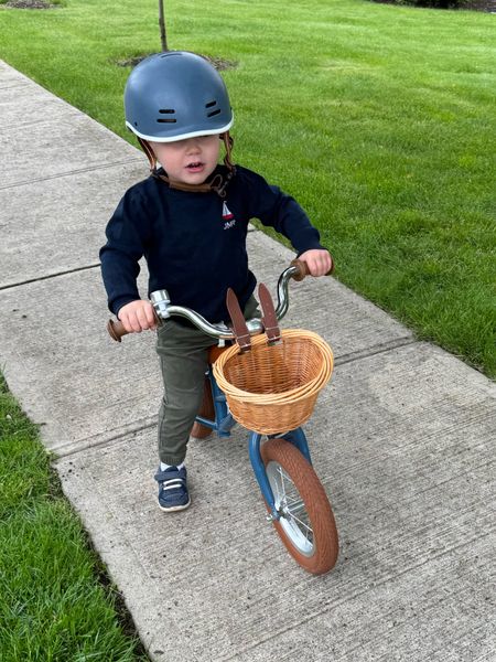 Toddler balance bike, cute toddler balance bike, navy balance bike, toddler helmet 

#LTKKids