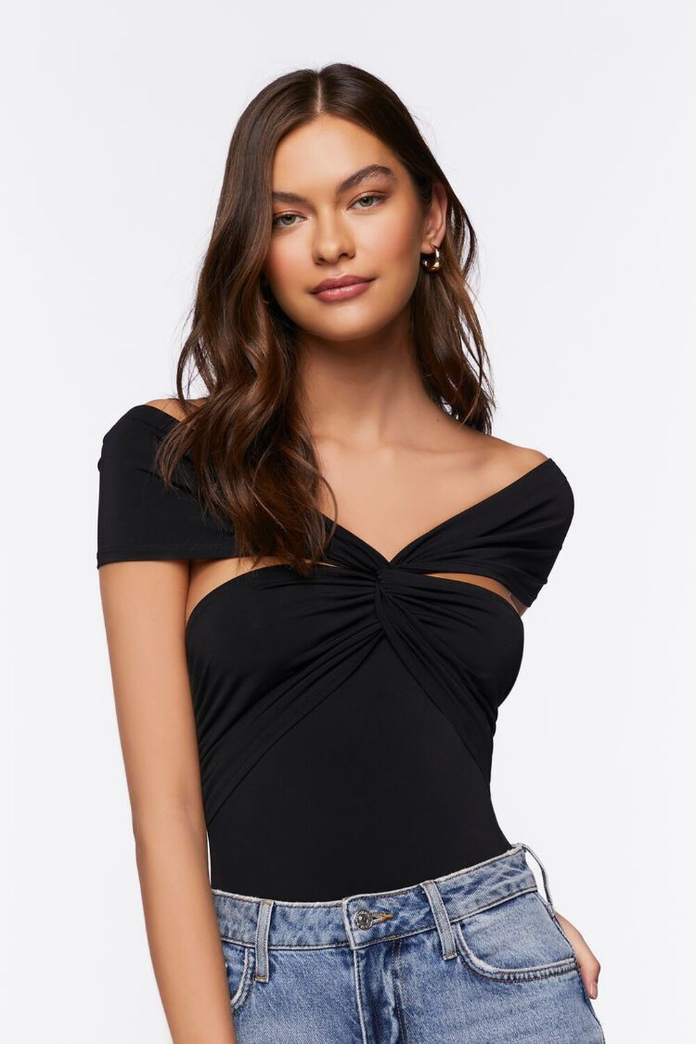 Twist-Front Off-the-Shoulder Bodysuit | Forever 21 | Forever 21 (US)
