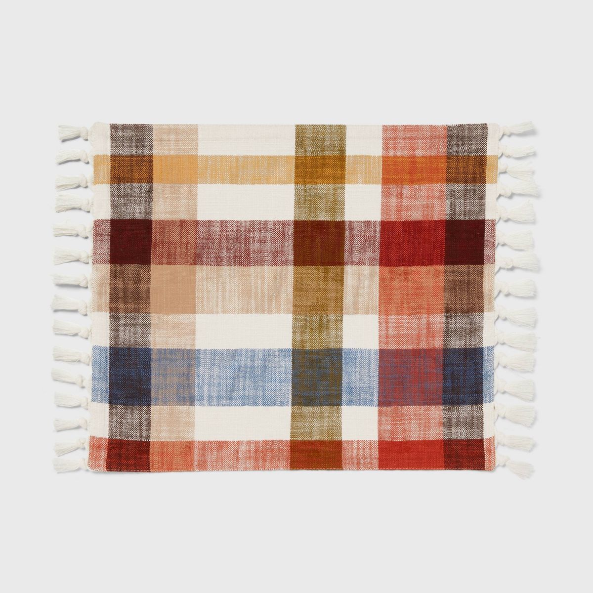 14"x19" Multi-Plaid Woven Cotton Placemat - Threshold™ | Target