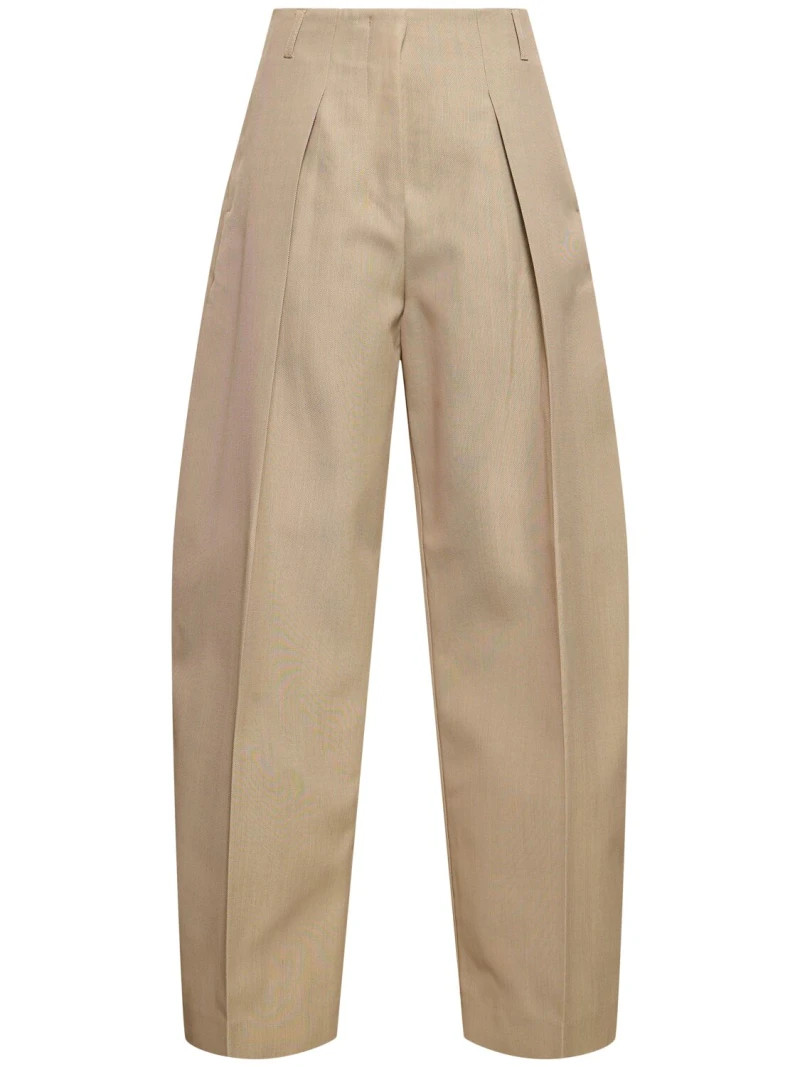 Le Pantalon Ovalo wool blend wide pants | Luisaviaroma