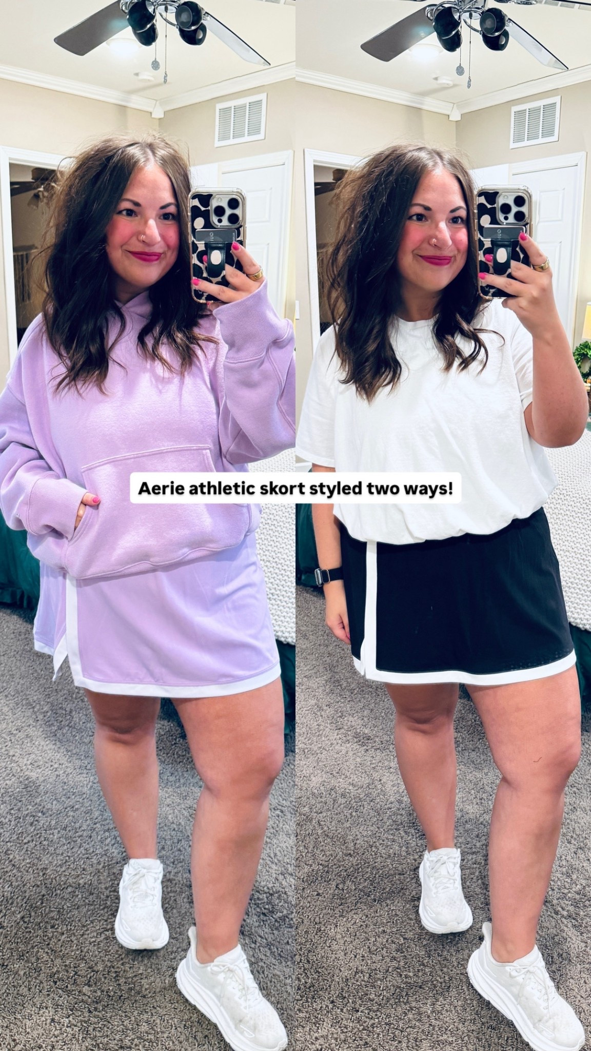 Aerie athletic skort styled two ways!