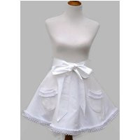 Women's White Ruffled Retro Half Apron With Full Circle Skirt & Optional Personalization | Etsy (US)