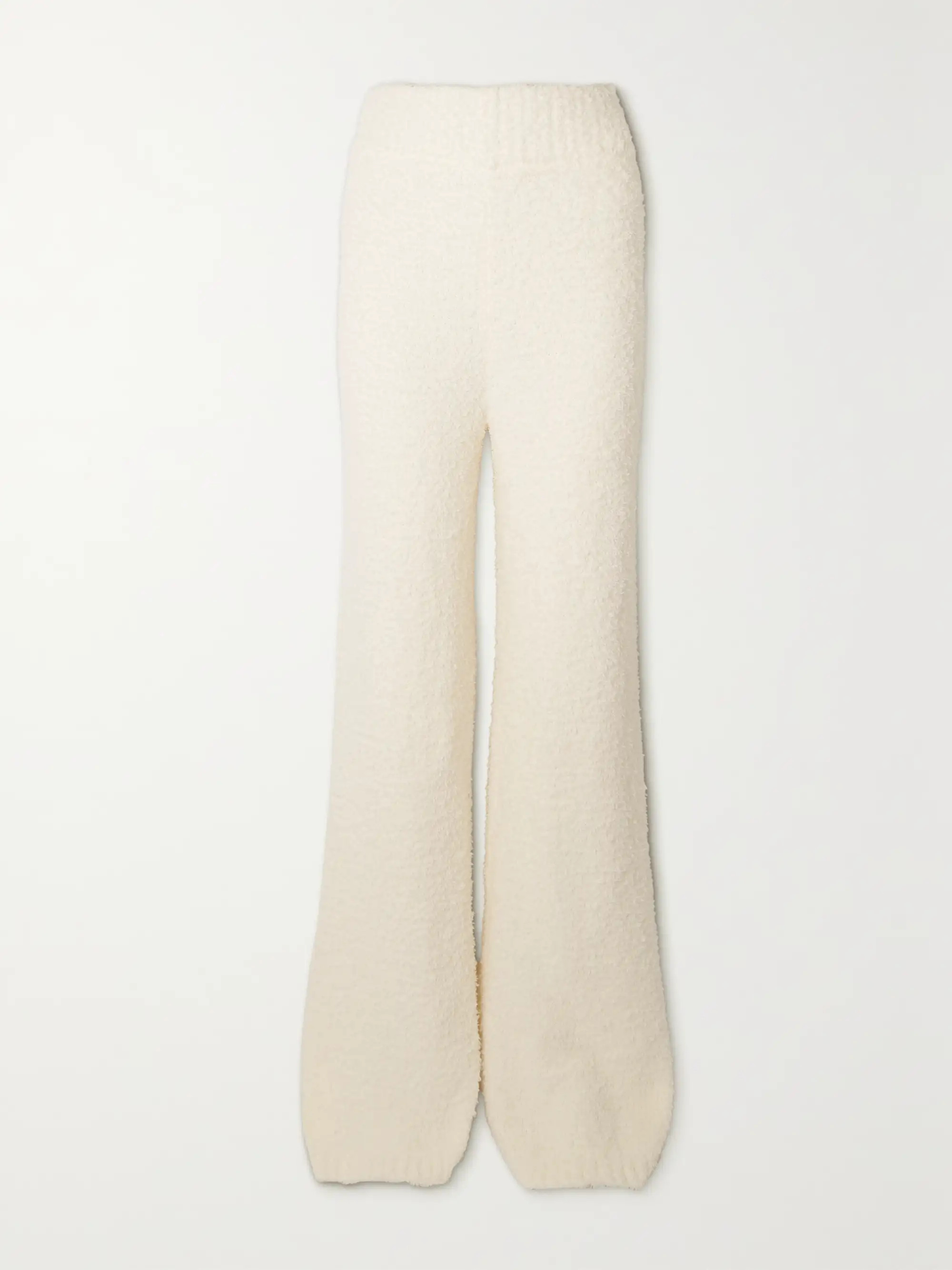 Cozy Knit bouclé pants - Bone | NET-A-PORTER (US)