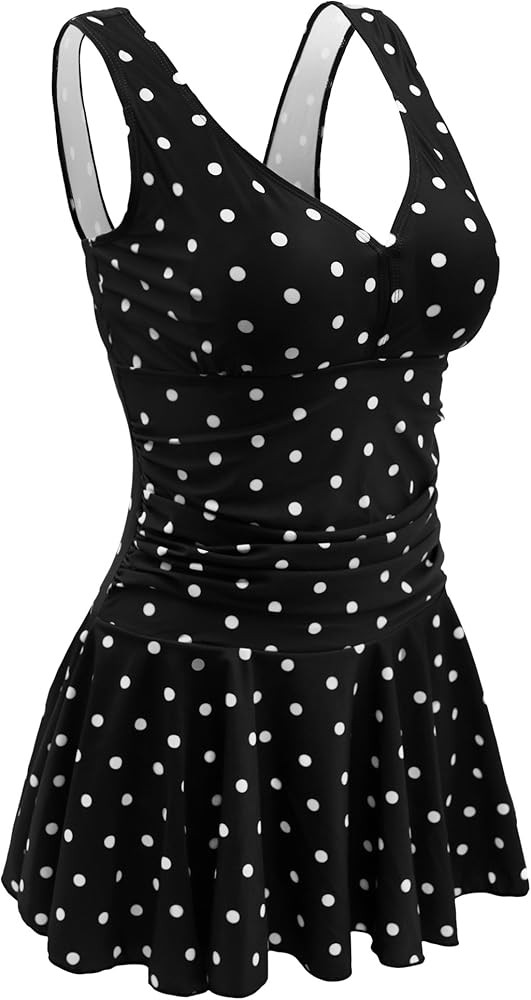 AONTUS Plus-Size Swimwear Body Womens Wardrobe One Piece Vintage Swimsuits | Amazon (US)
