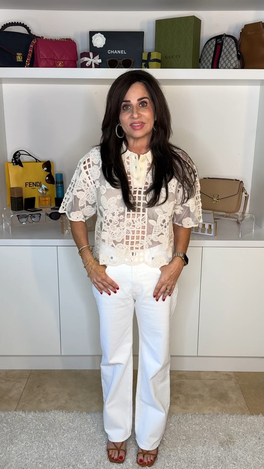 The embroidery is stunning on this top . Wearing. Sm , jeans 25 , sandals TTS 

#LTKSaleAlert #LTKOver40 #LTKVideo