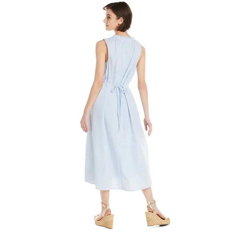Time and Tru Women's Ruched Bodice Midi Dress, Sizes XS-XXXL | Walmart (US)