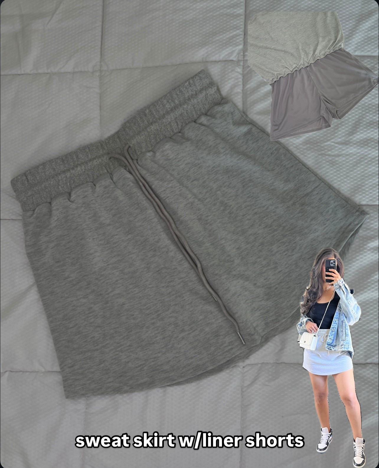 Amazon sweat skirt with liner shorts 

#LTKStyleTip #LTKFindsUnder50 #LTKSpringSale