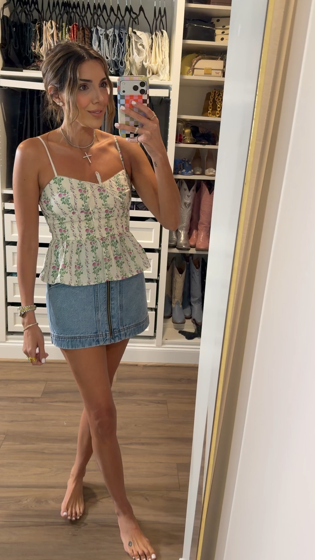 Okay love this top for spring!! Paired with the perfect denim skirt. Know I’ll be wearing this one a lot! Small in both! 

Use code MORGANH35 to save 35%

@VICI #vicipartner

#LTKFestival #LTKootd