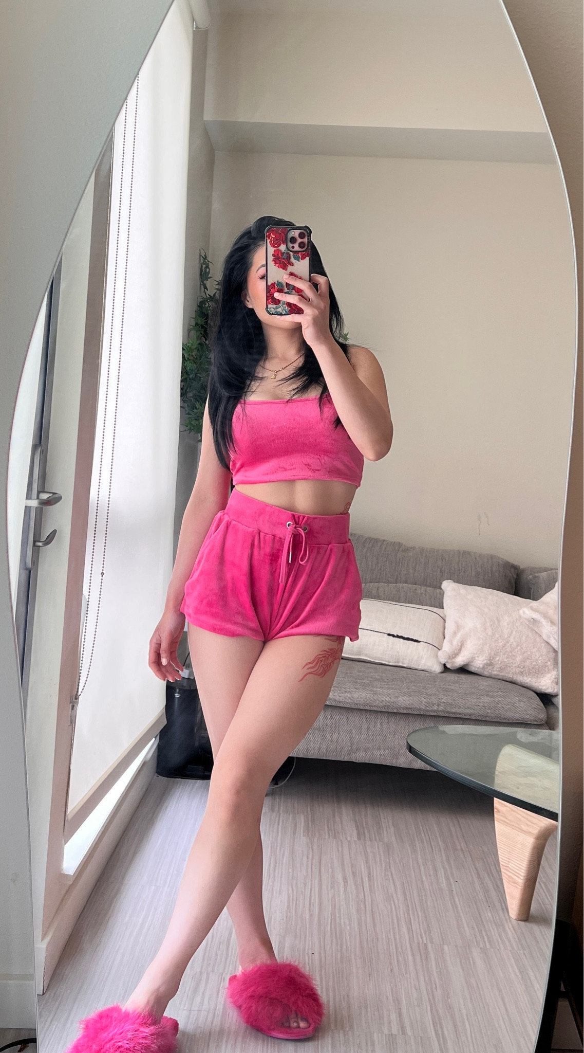 Hot pink set from H&M, matching slippers from SavageXFenty 💗 

Spring colors, pink for spring, Loungewear, summer outfits at home 



#LTKunder100 #LTKFind #LTKSeasonal