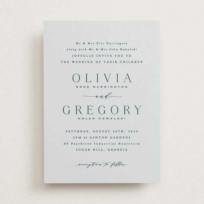"Classy Type" - Customizable Wedding Invitations in White by Hooray Creative. | Minted