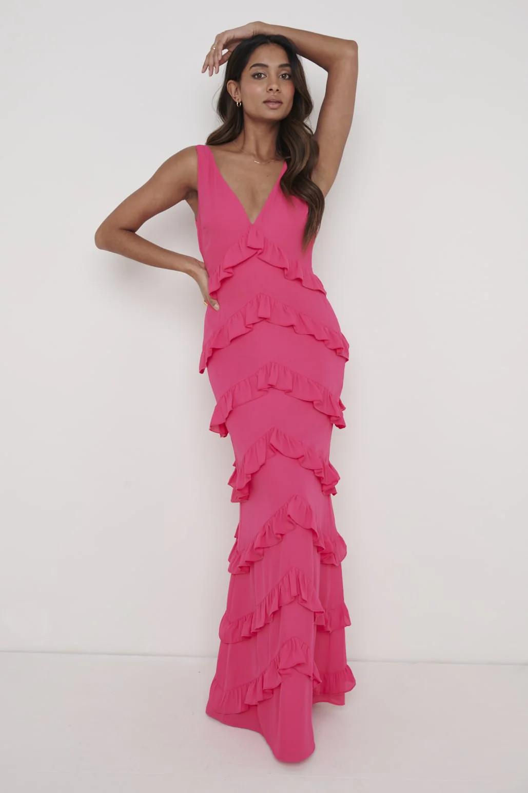 Piper Ruffle Maxi Dress | Pretty Lavish (UK)