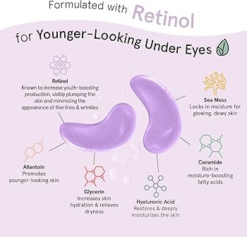 grace & stella Retinol Under Eye Patches for Puffy Eyes and Dark Circles - Restoring Gel Under Ey... | Amazon (US)