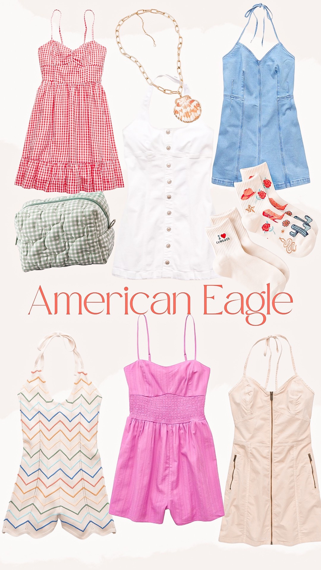 American Eagle - SALE 🎉🎉

Gingham dress, shell necklace, white denim dress, denim romper, makeup bag, socks, pride romper, purple romper, tan dresss

#LTKSaleAlert #LTKFindsUnder50 #LTKStyleTip