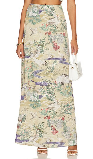 Tuva Skirt in Egret Abstract | Revolve Clothing (Global)