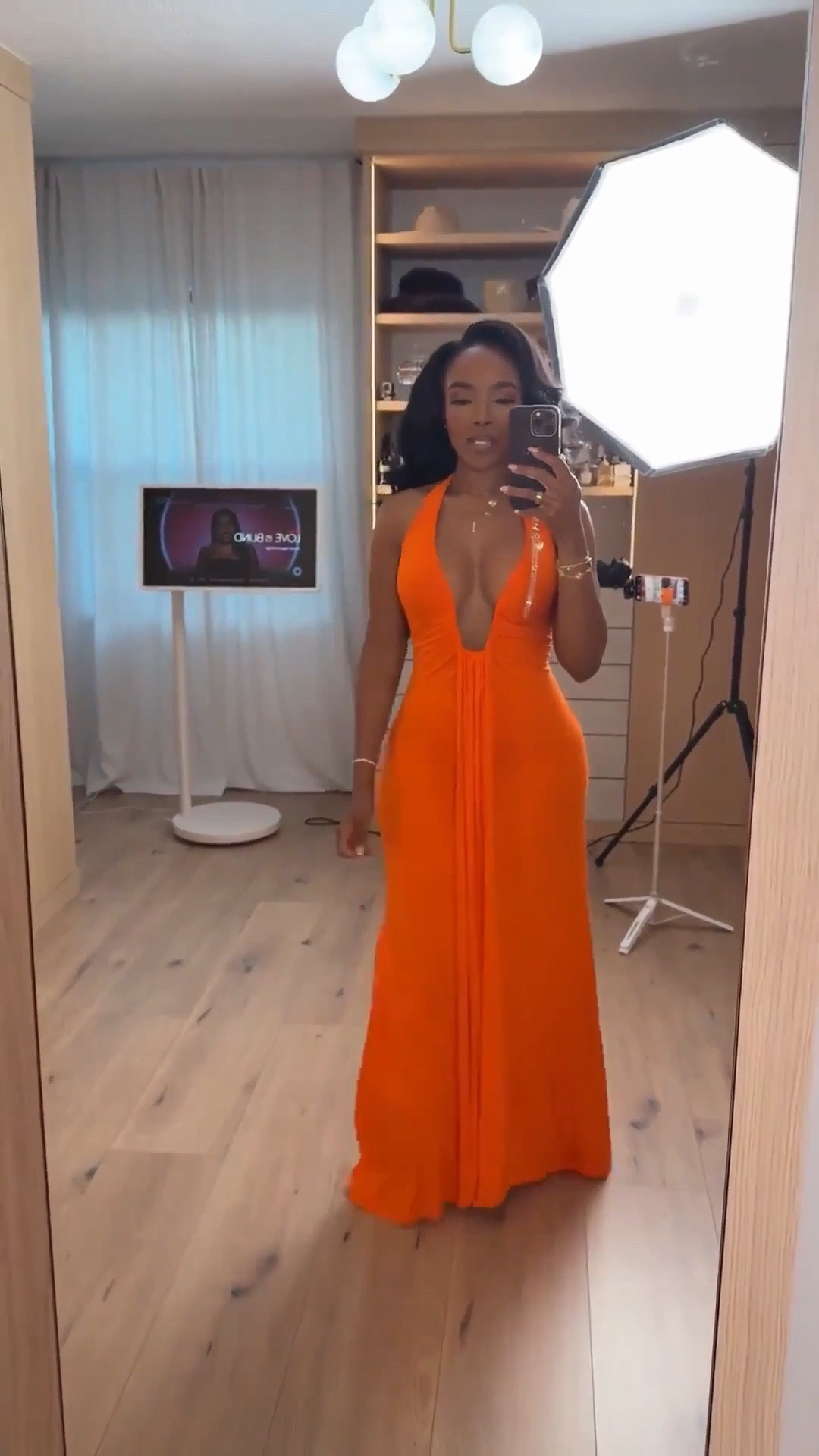 Scroll to shop! Bold orange dress perfect for summer weddings or as a vacation outfit!

#LTKgrwm #LTKTravel #LTKPetite