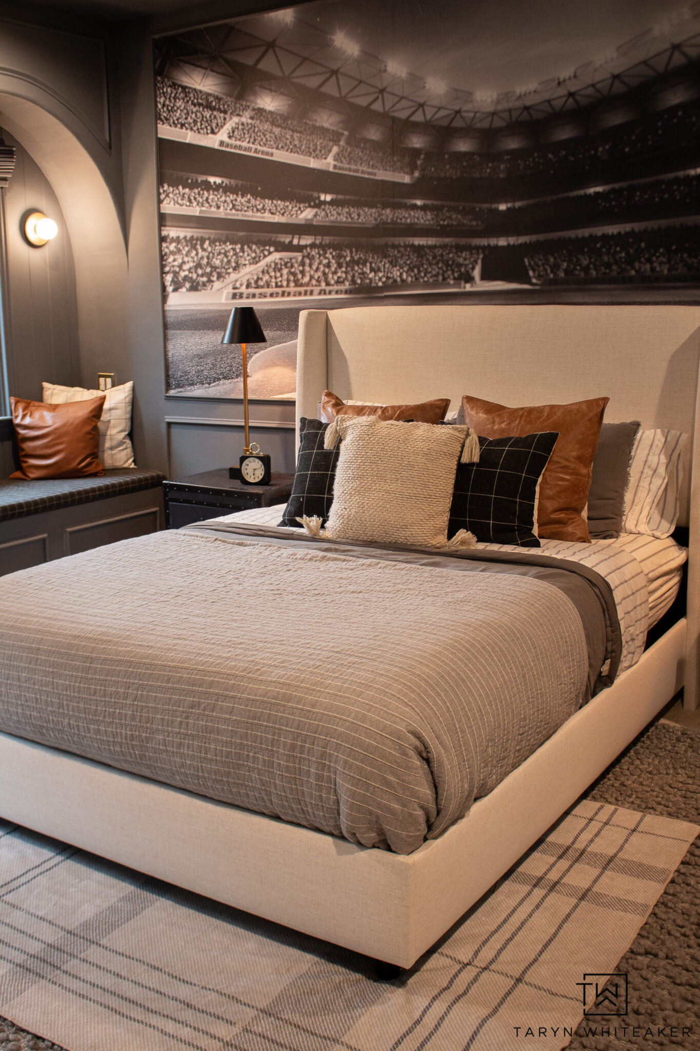 Still one of my favorite rooms! I love how the warm neutrals, plaid and leather details make this bedroom feel so cozy.

#LTKSeasonal #LTKHome