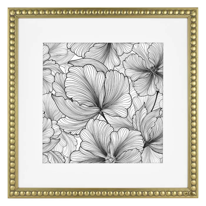 8" x 8" Beaded Frame Antique Brass - Opalhouse™ | Target