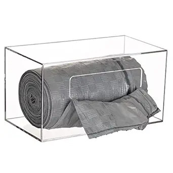 Trash Bag Dispenser Roll Holder, Wall Mount Acrylic Garbage Bag Dispenser Roll Holder for Kitchen... | Amazon (US)