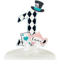 Alice in Onderland Cake Topper, Personalized Wonderland Decoration, Name Topper With Age | Etsy (US)