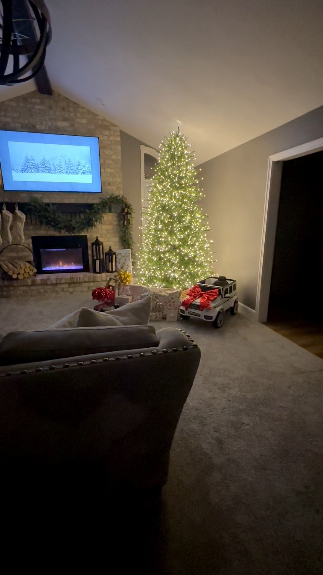 Viral Christmas tree is back in stock! Literally so easy to put up and looks beautiful with different color settings #christmastree #viral #homedepot

#LTKFamily #LTKSeasonal #LTKHome