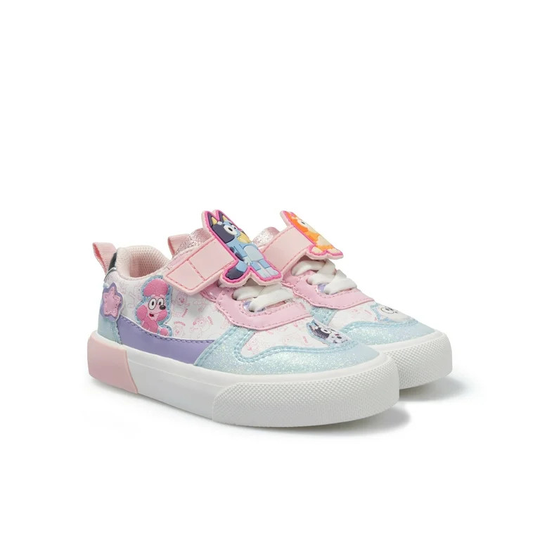Bluey and Bingo Toddler Girls Glitter Court Sneaker | Walmart (US)