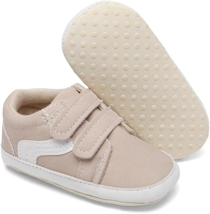 Clowora Unsex Baby Boys Girls Canvas First Walkers Shoes,Newborn Infant Non Slip Soft Sole Crib C... | Amazon (US)