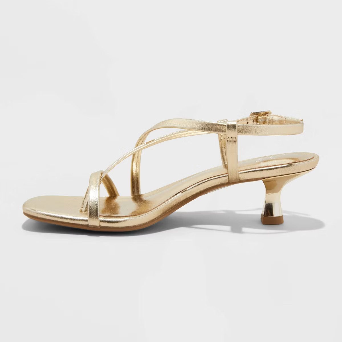 Women's Reggie Toe Thong Strappy Heels - A New Day™ Gold 6 | Target